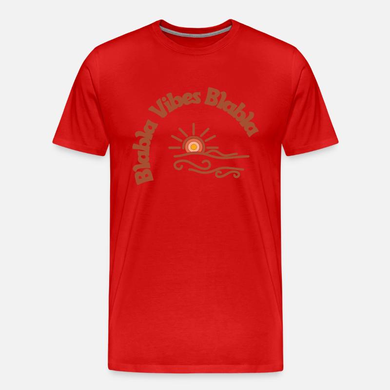 Blabla Vibes - Männer Premium Bio T-Shirt - Rot