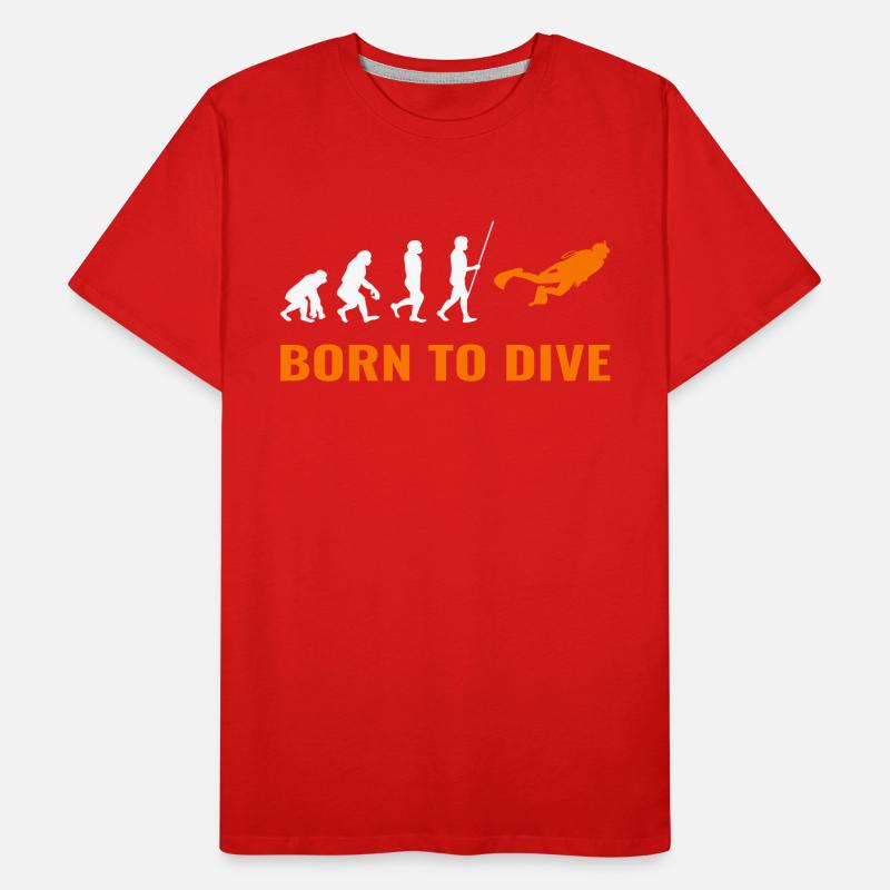 Diving Evolution Diver Scuba Dicton T-shirt bio Premium Homme