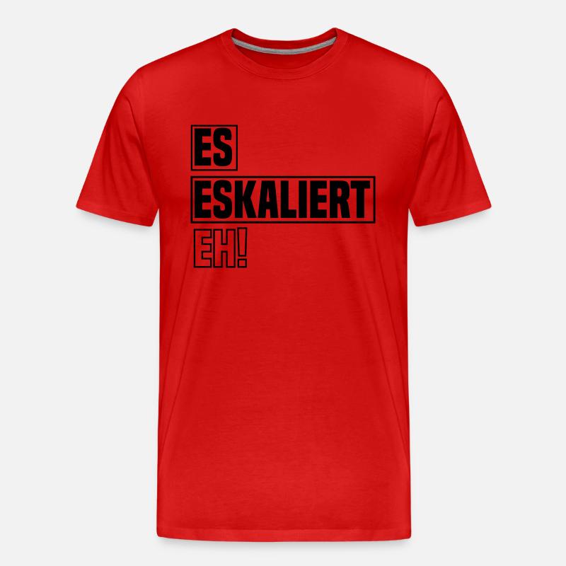 es eskaliert eh - Männer Premium Bio T-Shirt - Rot