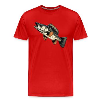 poisson - T-shirt bio Premium Homme - rouge - Devant - Damien (186cm)