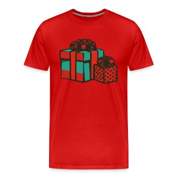 geschenke weihnachten - Männer Premium Bio T-Shirt - Rot - Vorne - Damien (186cm)