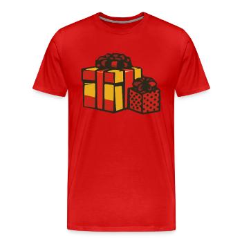 geschenke weihnachten - Männer Premium Bio T-Shirt - Rot - Vorne - Damien (186cm)