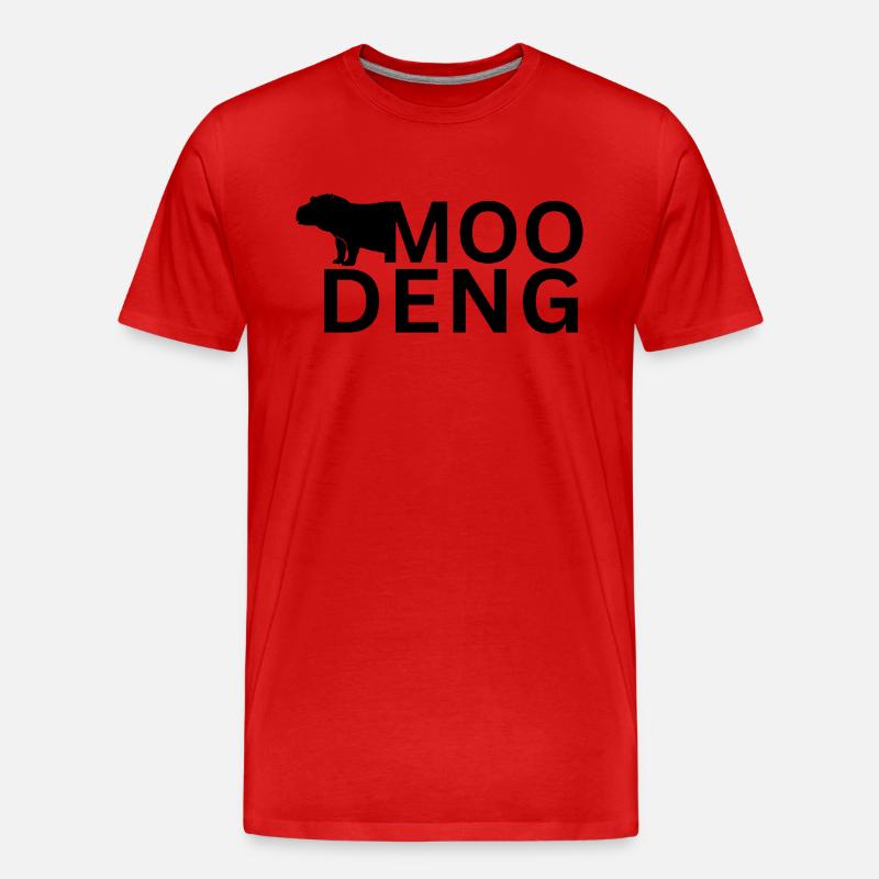Moo Deng Hippo - Männer Premium Bio T-Shirt - Rot