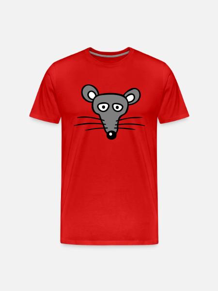 Mus Mus Sød Lille Rotte Gnaver Venlig - Herre Premium T-shirt økologisk - rød