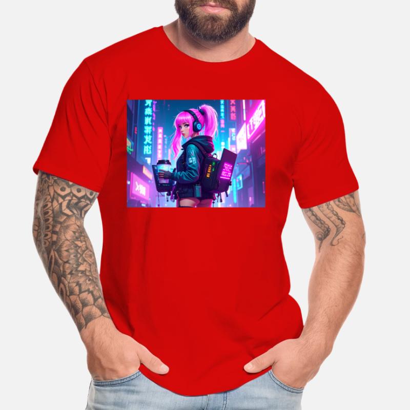 Cyber DJ Coder – Beats, Bytes & Blinks Männer Premium Bio T-Shirt