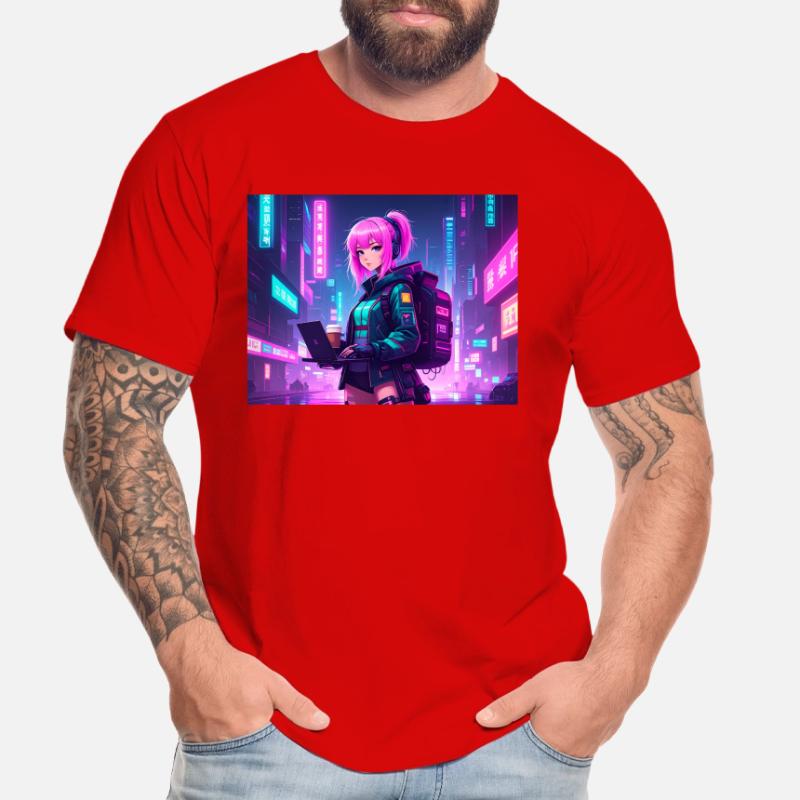 Neon Hacker Girl – Prêt à coder et à conquérir T-shirt bio Premium Homme