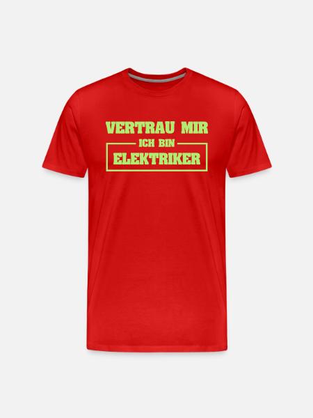 Gift for Electrician - Men's Premium Organic T-Shirt - red