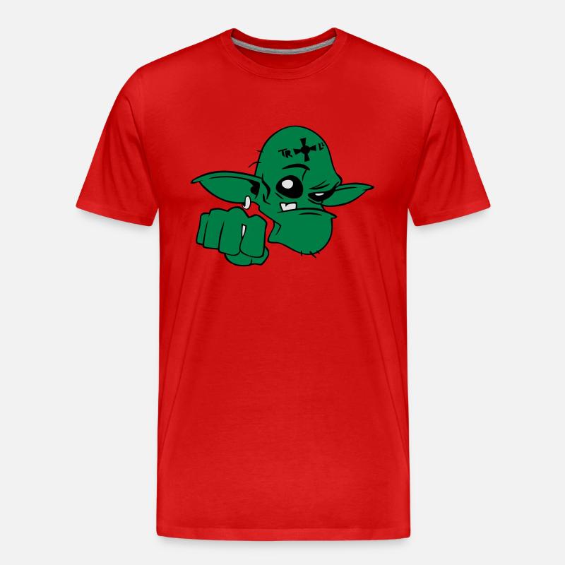 Troll - Men's Premium Organic T-Shirt - red