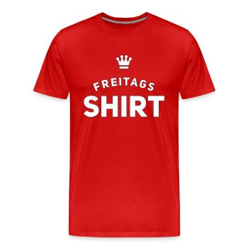 Freitags Shirt - Männer Premium Bio T-Shirt - Rot - Vorne - Damien (186cm)