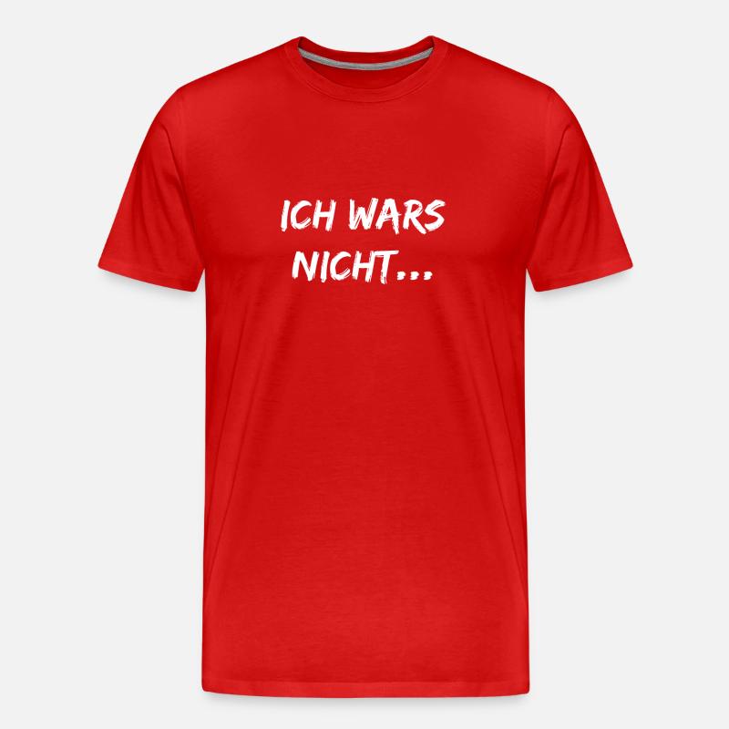 Ich wars nicht... - Männer Premium Bio T-Shirt - Rot