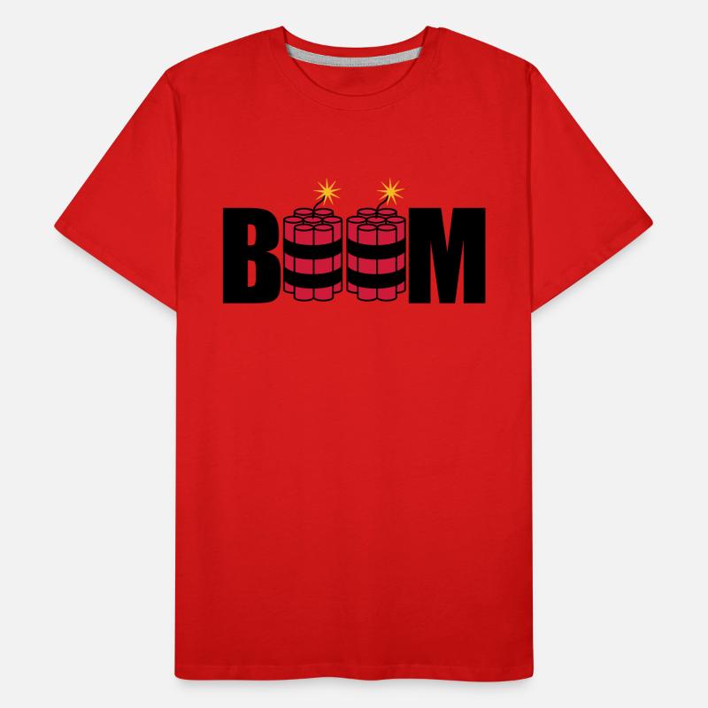 boom allumé tnt dynamite explosion explosion T-shirt bio Premium Homme