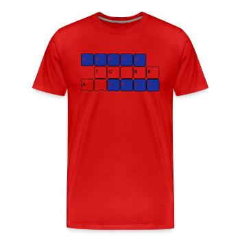 Je suis un geek, je suis un nerd, freak, nerd, - T-shirt bio Premium Homme - rouge - Devant - Damien (186cm)