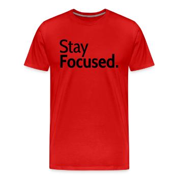 text camera photographer taking pictures digitally - Men's Premium Organic T-Shirt - red - Front - Damien (186cm)