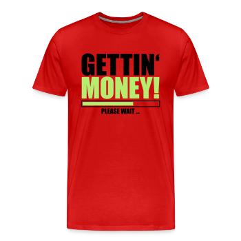 chargement s'il vous plaît loin chargement barre de chargement buendel geldsc - T-shirt bio Premium Homme - rouge - Devant - Damien (186cm)