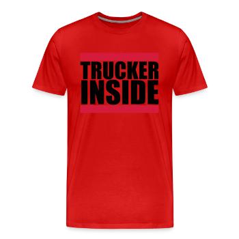camionneur logo camionneur camionneur camionneur - T-shirt bio Premium Homme - rouge - Devant - Damien (186cm)