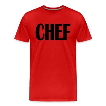 Chef - Männer Premium Bio T-Shirt - Rot - Vorne - Damien (186cm)