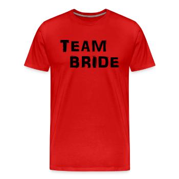 Team Bride - T-shirt bio Premium Homme - rouge - Devant - Damien (186cm)