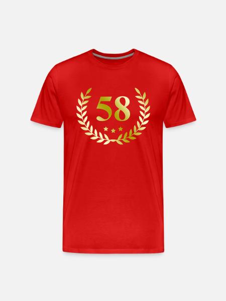 58 Couronne numérique - T-shirt bio Premium Homme - rouge
