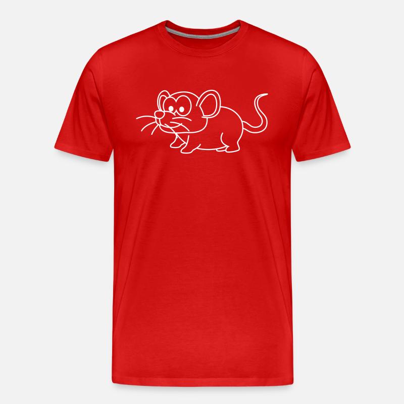 Maus Comic Tier - Männer Premium Bio T-Shirt - Rot