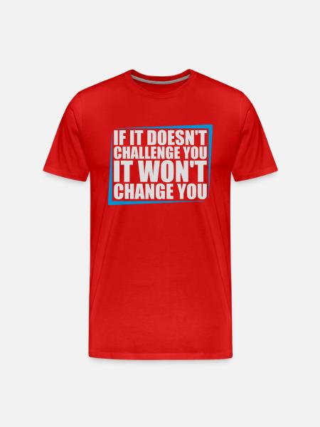 Workout Fitness Motivation Quote - Men's Premium Organic T-Shirt - red