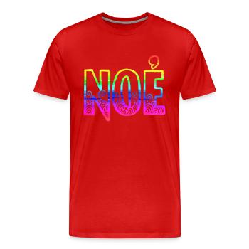 noe rs regenbogen - Männer Premium Bio T-Shirt - Rot - Vorne - Damien (186cm)