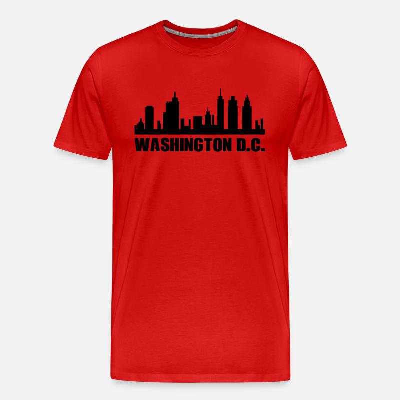 Washington D.C. - Männer Premium Bio T-Shirt - Rot