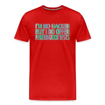 pirater la boîte bday anonymous attendez-vous à ce que nous cryptions - T-shirt bio Premium Homme - rouge - Devant - Damien (186cm)