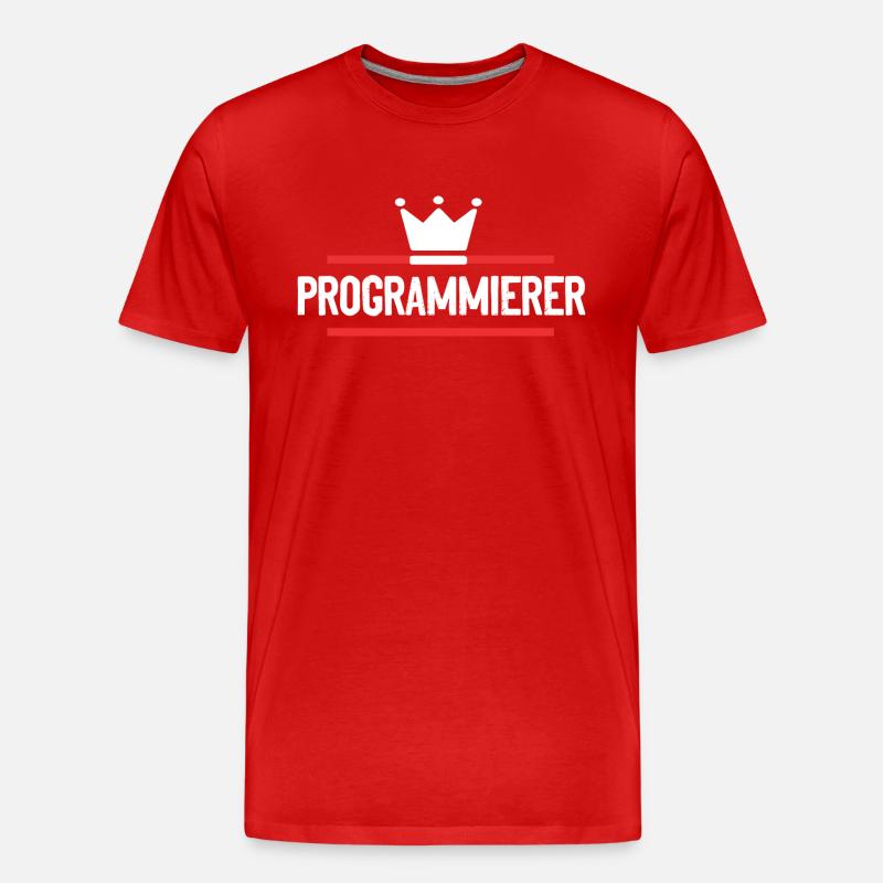 Programmierer Beruf - Männer Premium Bio T-Shirt - Rot