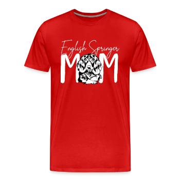 English Springer Spaniel Dog - Men's Premium Organic T-Shirt - red - Front - Damien (186cm)