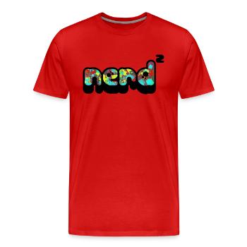 Nerd - T-shirt bio Premium Homme - rouge - Devant - Damien (186cm)