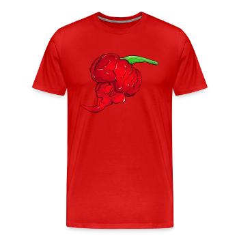 7 Pot Primo - Men's Premium Organic T-Shirt - red - Front - Damien (186cm)
