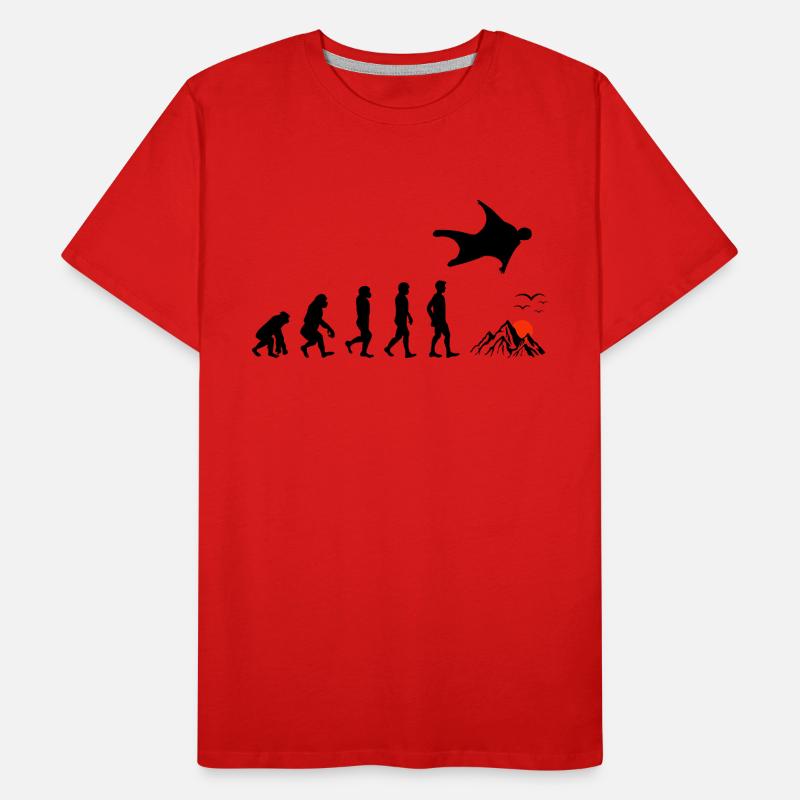 Wingsuit volant Base Jumping Skydiving Evolution T-shirt bio Premium Homme