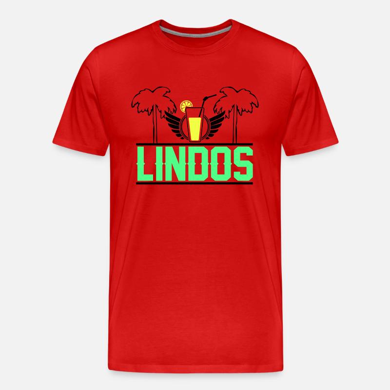 lindos - Männer Premium Bio T-Shirt - Rot