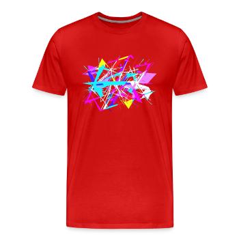 Splash of colors - Men's Premium Organic T-Shirt - red - Front - Damien (186cm)