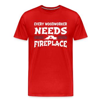 Citation drôle Carpenter Blagues T-shirts - T-shirt bio Premium Homme - rouge - Devant - Damien (186cm)