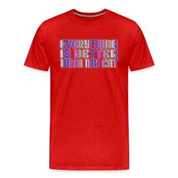 Anniversaire Hippie Hippie Festival Désarmement Vert - T-shirt bio Premium Homme - rouge - Devant - Damien (186cm)