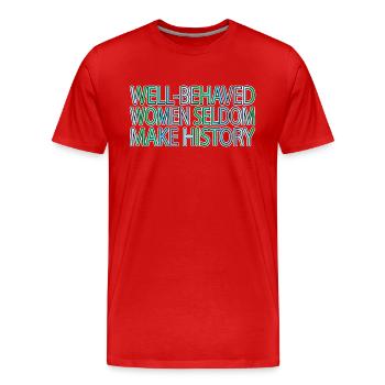 Les femmes geek patriarcales ont neuf ans - T-shirt bio Premium Homme - rouge - Devant - Damien (186cm)