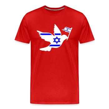 Israel - T-shirt bio Premium Homme - rouge - Devant - Damien (186cm)