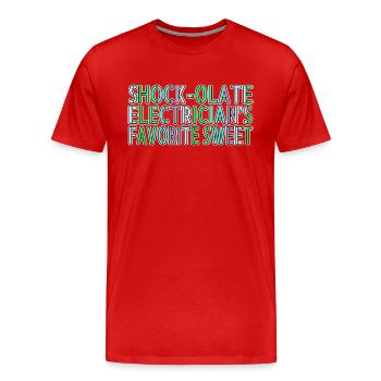Statement Gift Idea Electrician Humor Gift Funny - Men's Premium Organic T-Shirt - red - Front - Damien (186cm)