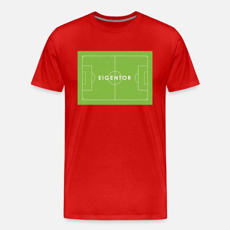 EIGENTOR Fußball Statement - Männer Premium Bio T-Shirt - Rot