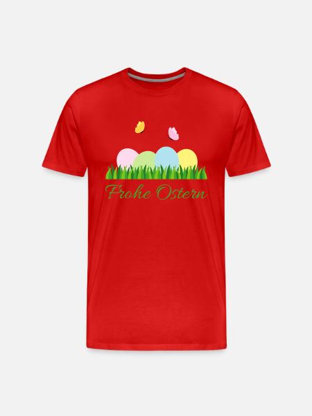 Joyeuses Pâques - T-shirt bio Premium Homme - rouge