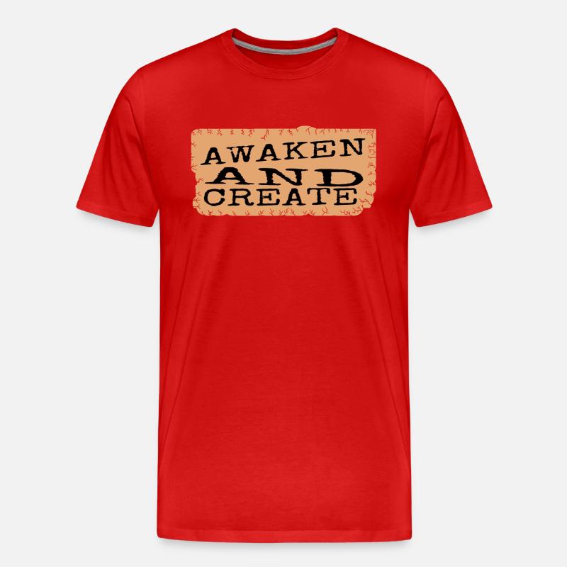 creative innovation enlightenment mindset - Männer Premium Bio T-Shirt - Rot