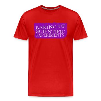 Idée présente astronomie pâtisserie ingrédients dictons - T-shirt bio Premium Homme - rouge - Devant - Damien (186cm)