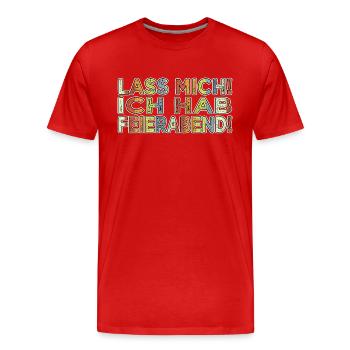 lachen ist die beste medizin - Männer Premium Bio T-Shirt - Rot - Vorne - Damien (186cm)