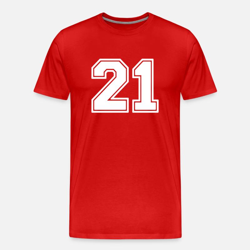 21 - Männer Premium Bio T-Shirt - Rot