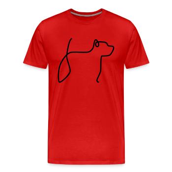 West Higland Terrier - Männer Premium Bio T-Shirt - Rot - Vorne - Damien (186cm)