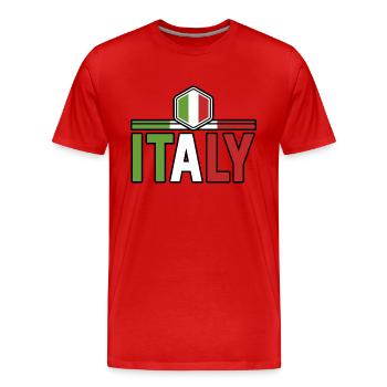 Italie Italien Italien Italie - T-shirt bio Premium Homme - rouge - Devant - Damien (186cm)