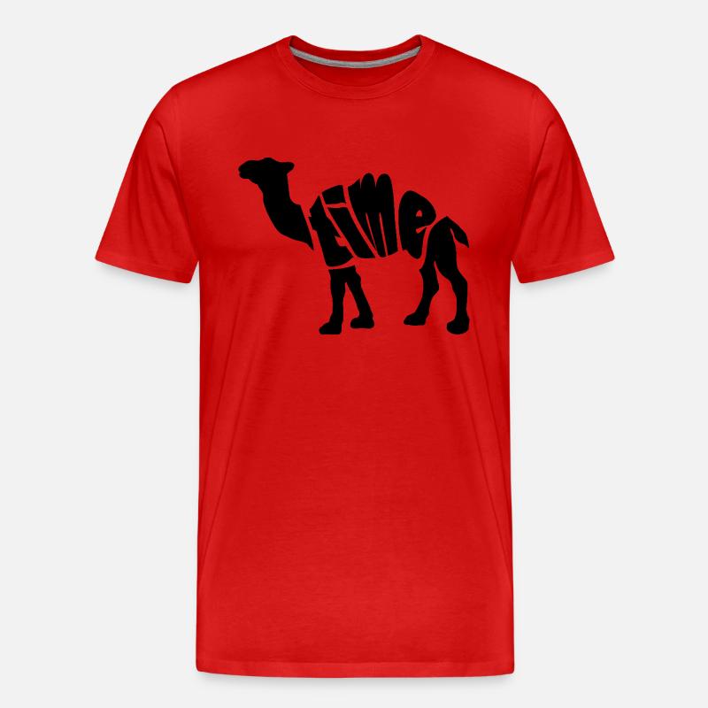 Time Kamel Geschenkidee/Motiv - Männer Premium Bio T-Shirt - Rot