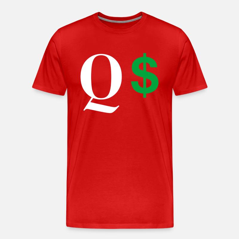 Buchstabe q dollar - Männer Premium Bio T-Shirt - Rot