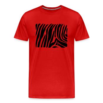 zebra - Männer Premium Bio T-Shirt - Rot - Vorne - Damien (186cm)
